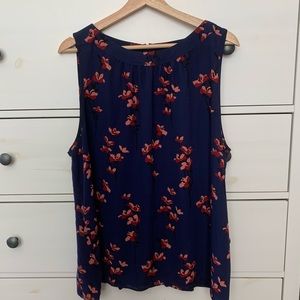 Loft Sleeveless Floral Blouse